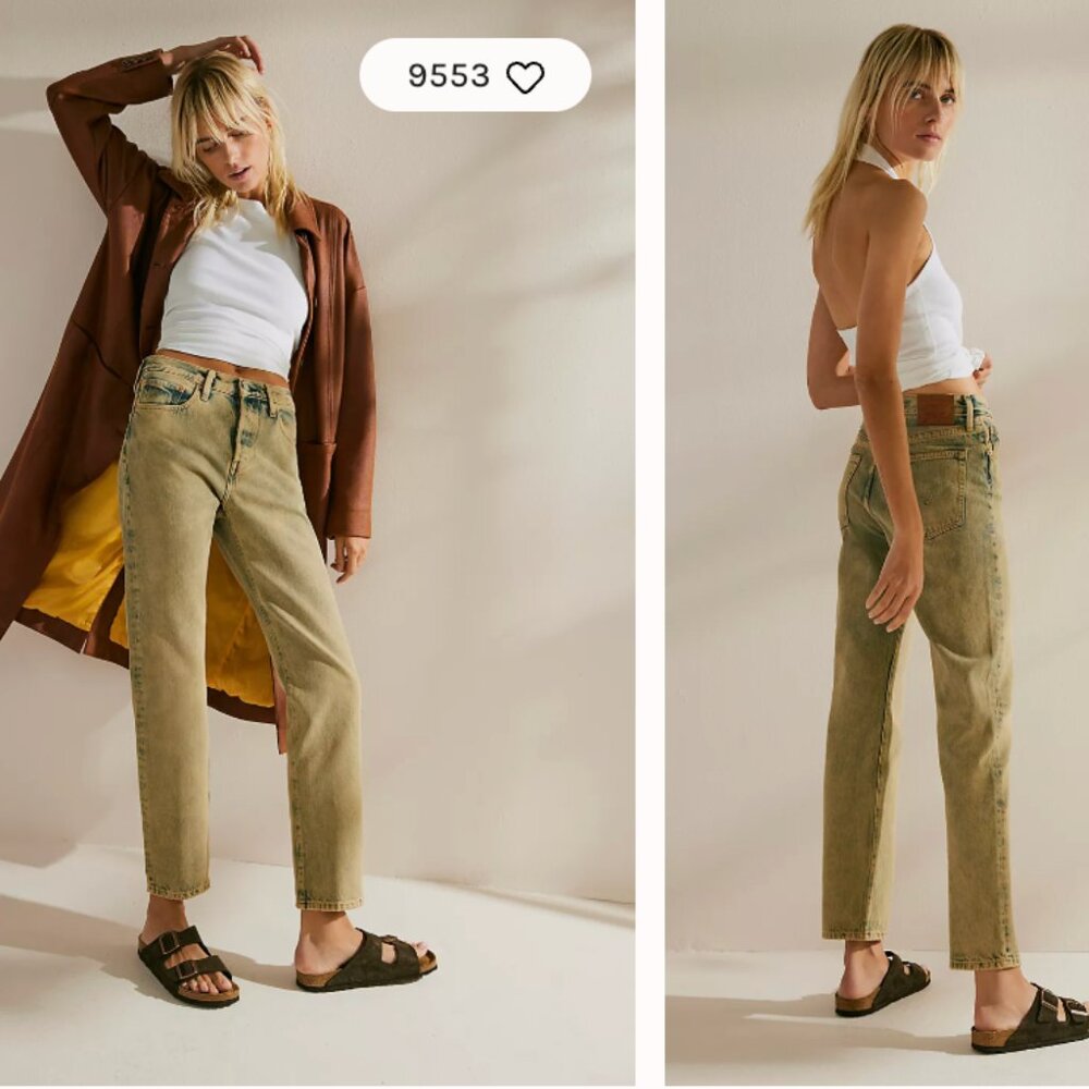 Levi's 501 Straight Jeans in Cloudy Khaki - size 25
